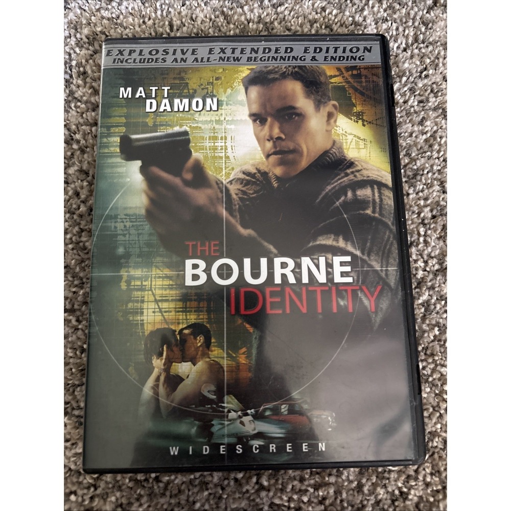 THE BOURNE IDENTITY DVD - Matt Damon Extended Widescreen - 2004 Universal